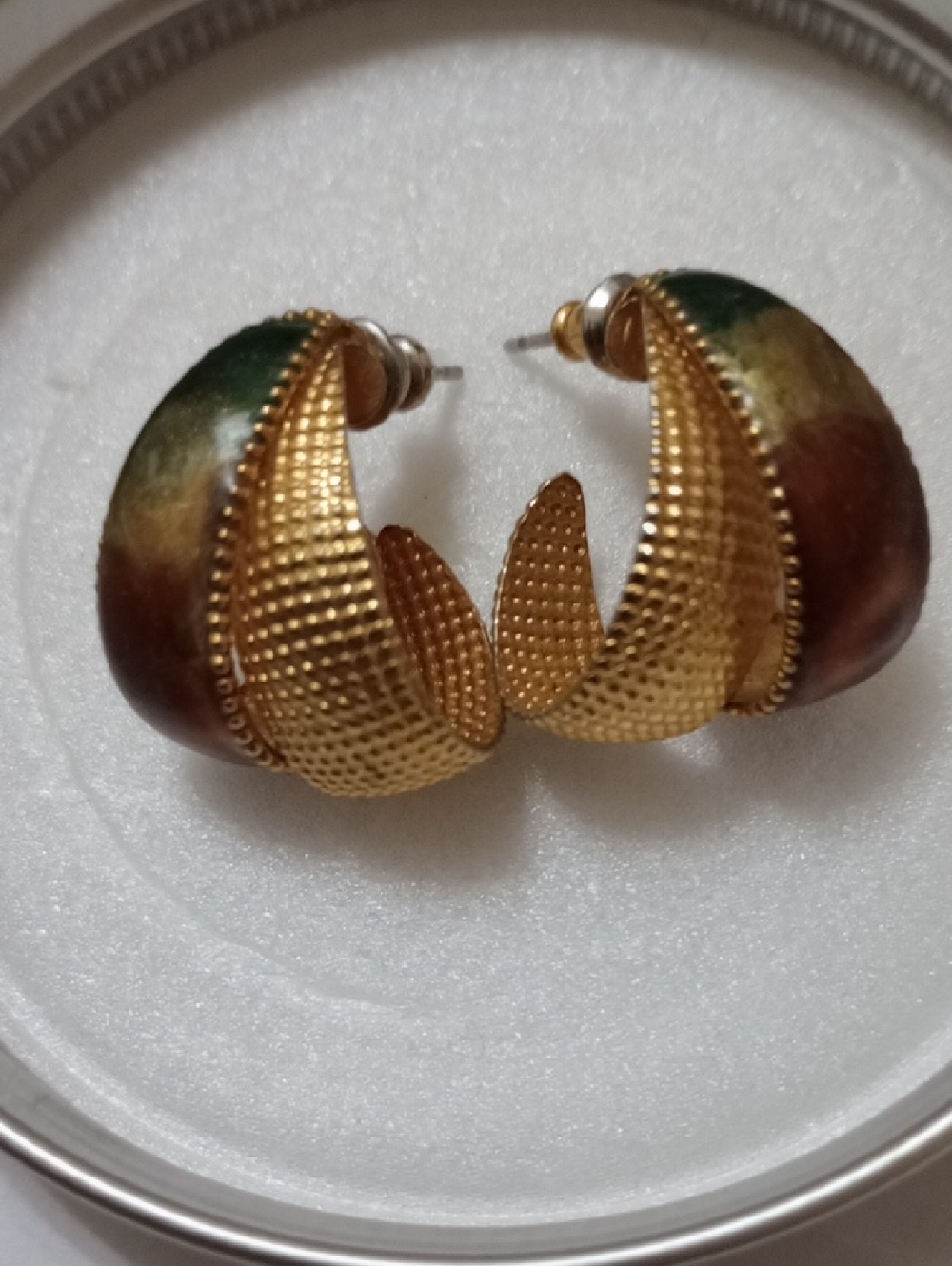 🧡$5 Bundled LIA SOPHIA Gold & Copper Earrings.